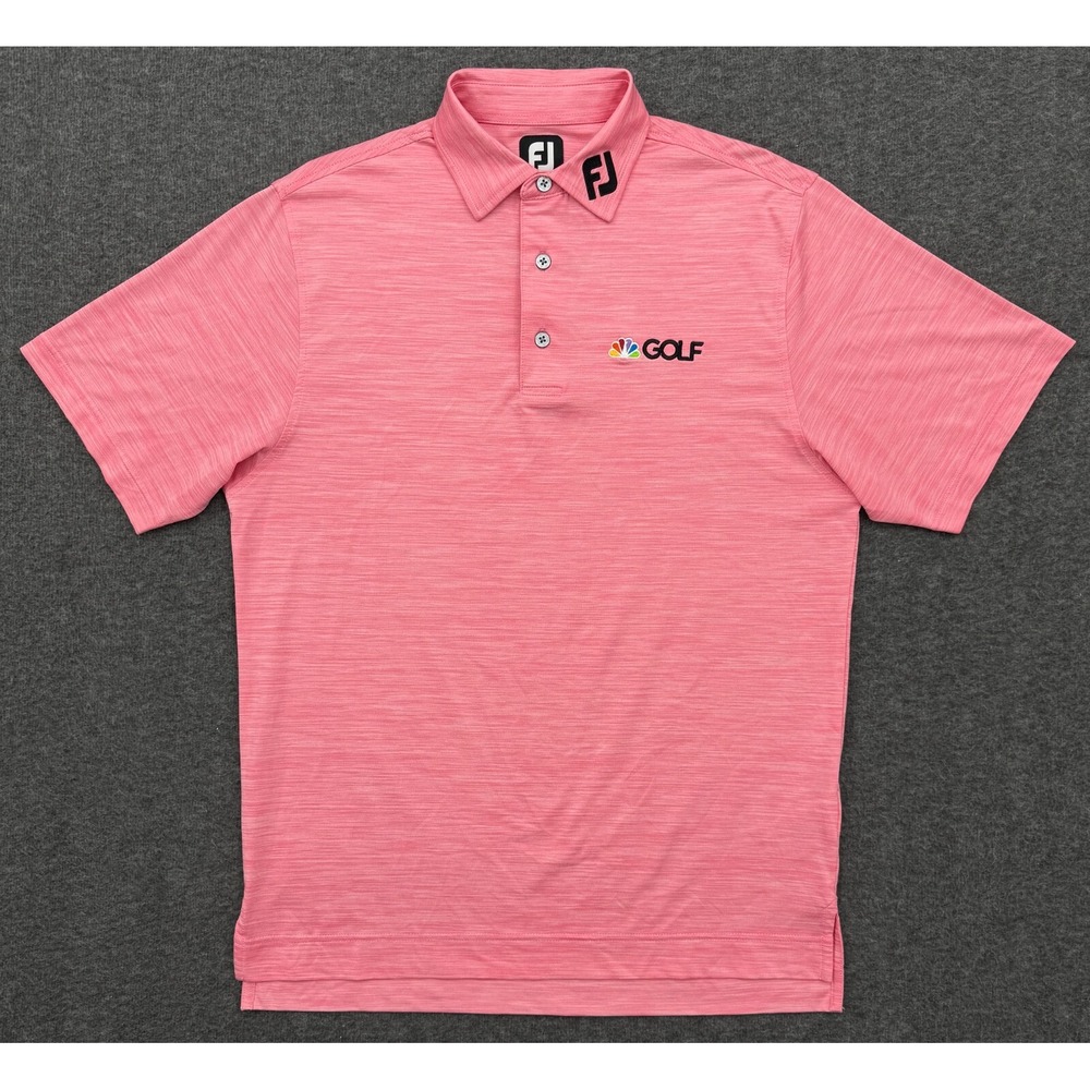 FootJoy Polo Shirt Mens Small Red NBC Golf Channel Tour Issue‎ FJ Pro Collar